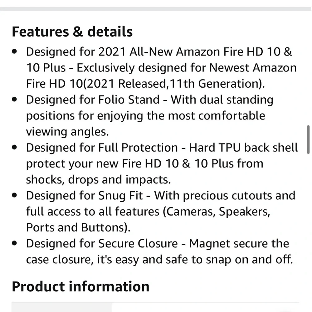 Soke Case for Amazon Fire HD 10 & 10 Plus Tablet